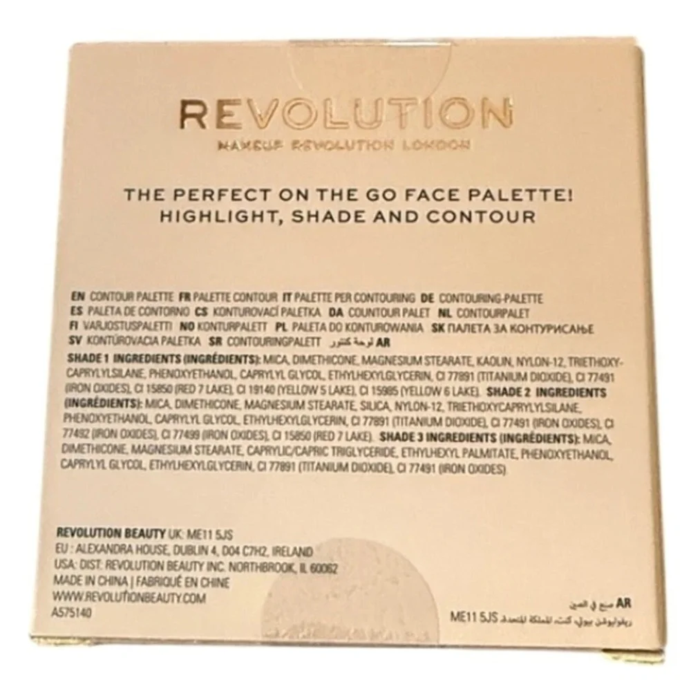 NIP Revolution Contour Powder Compact Palette Fair 7g Tan Rose Champagne